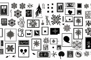 picture frame of  snow tattoo idea