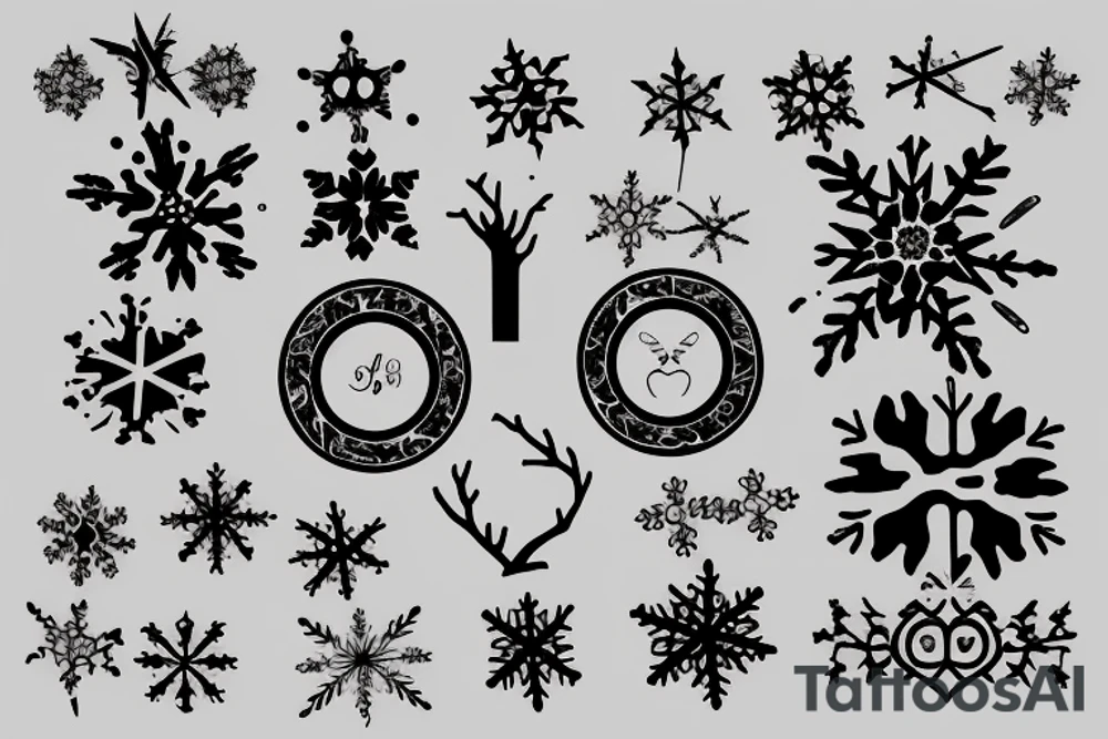 picture frame of  snow tattoo idea