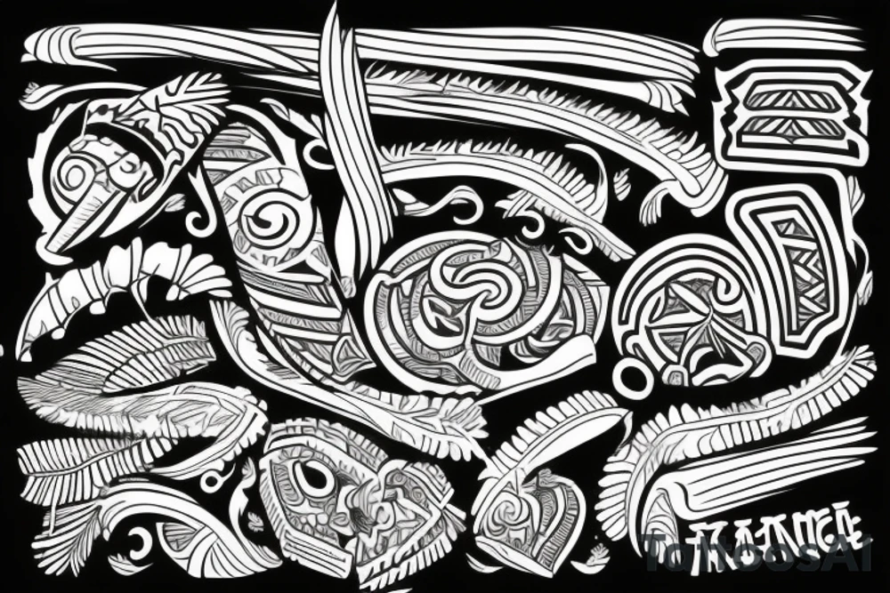 Hawaiian tribal tattoo idea