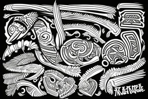 Hawaiian tribal tattoo idea