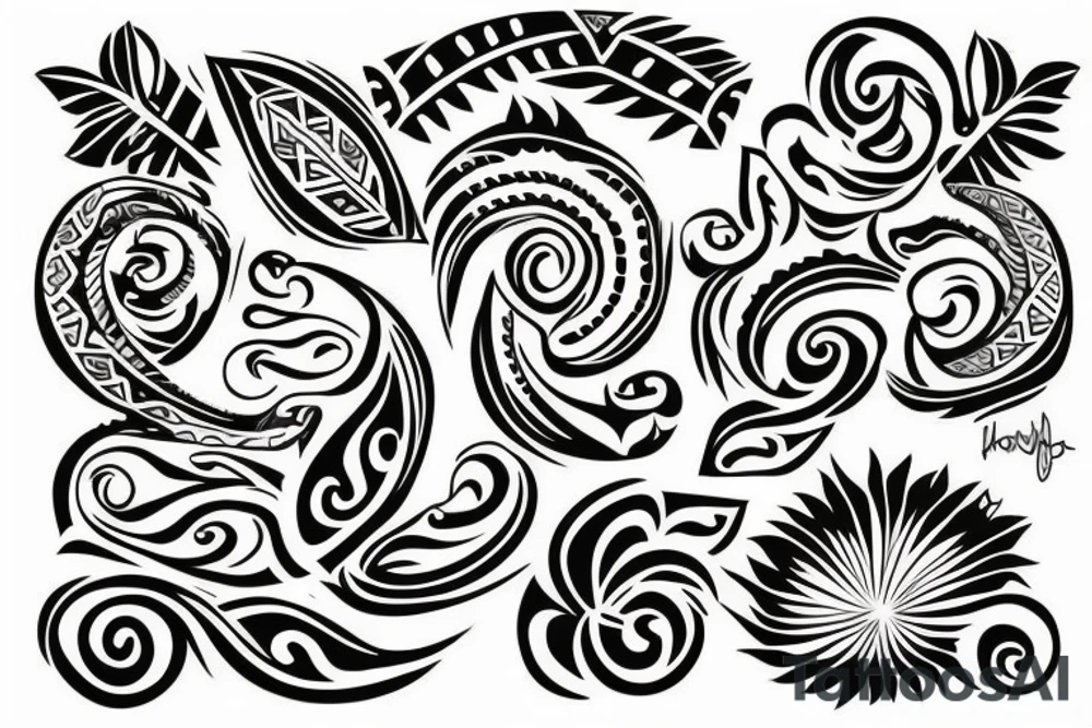 Hawaiian tribal tattoo idea