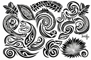 Hawaiian tribal tattoo idea