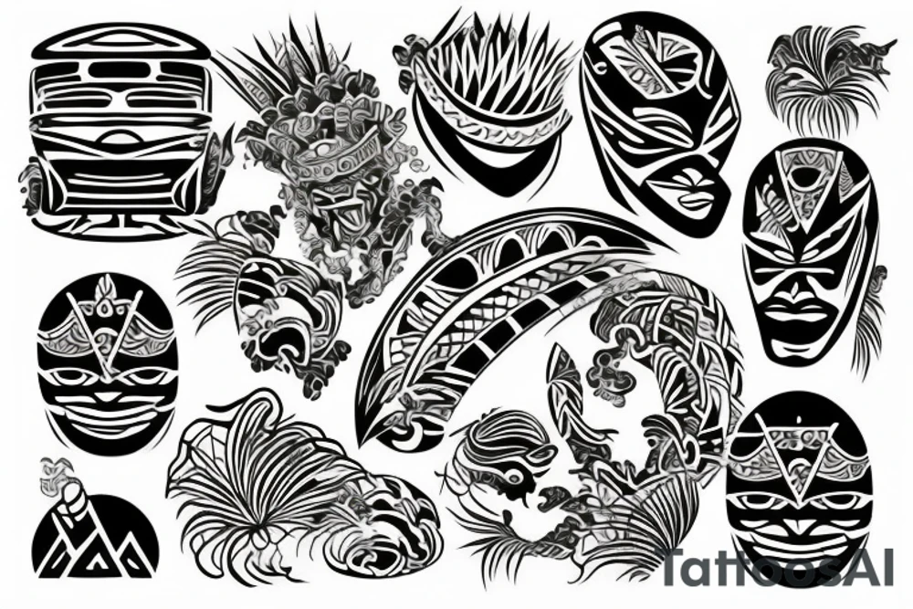 Hawaiian tribal tattoo idea