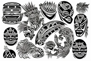 Hawaiian tribal tattoo idea