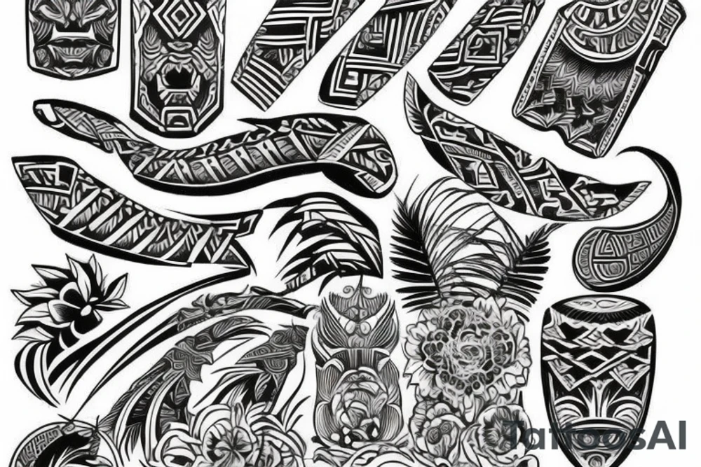 Hawaiian tribal tattoo idea
