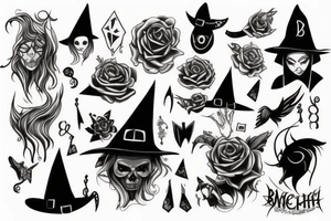 black witch tattoo idea