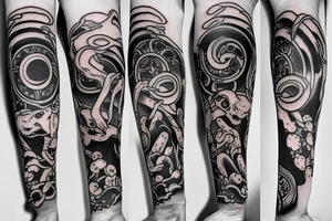 Kekashi Mangekyo Sharingan arm sleeve tattoo idea