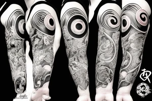 Kekashi Mangekyo Sharingan arm sleeve tattoo idea