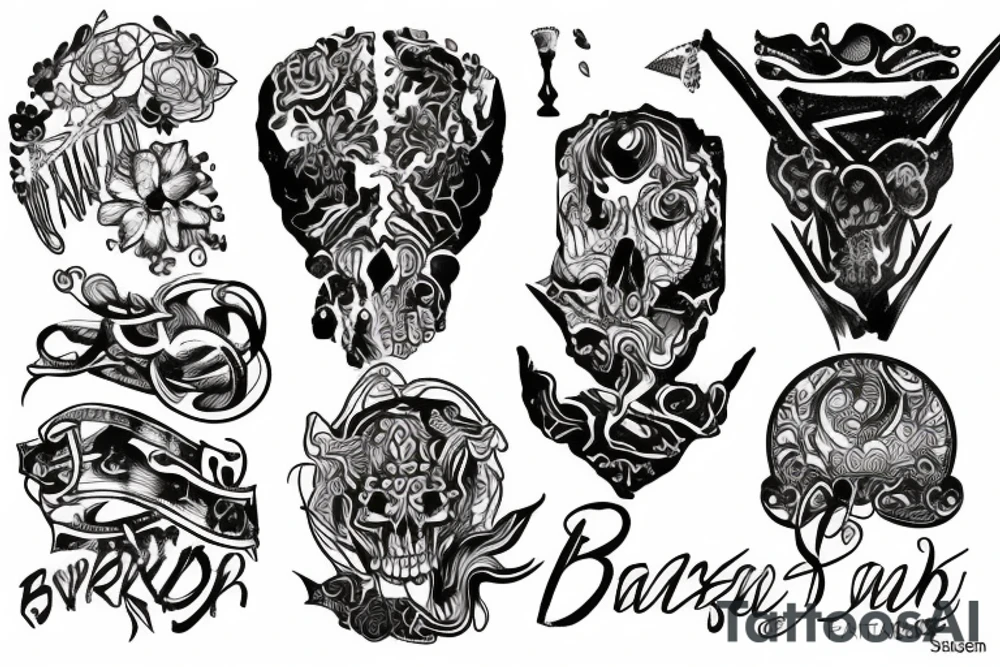 Black work tattoo idea