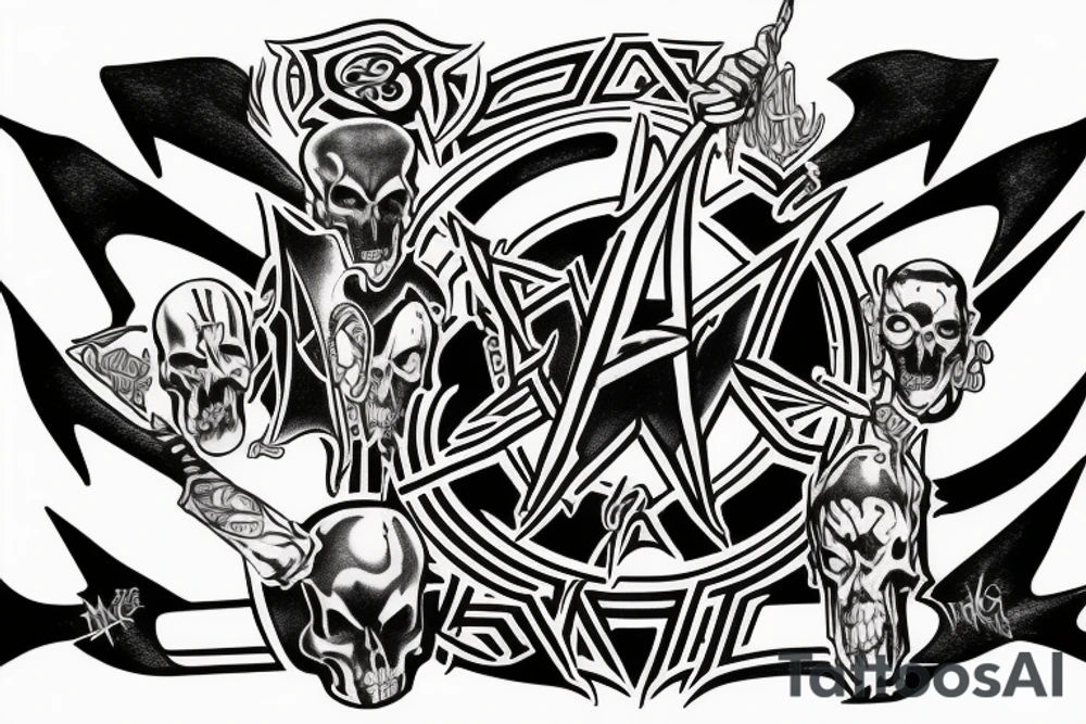 Metalica logo but spelt metallica tattoo idea