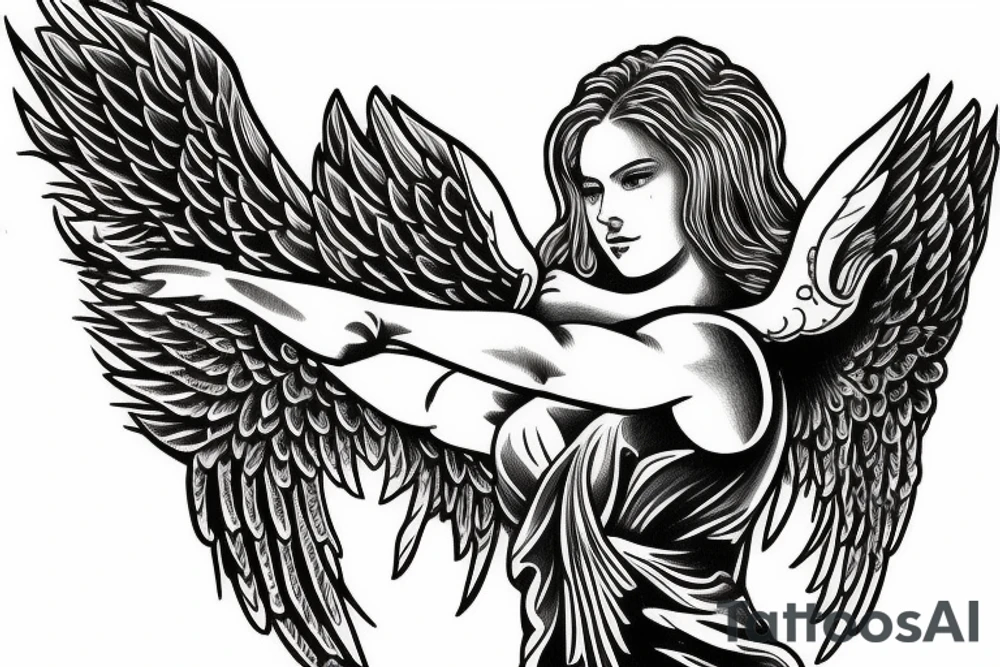 An angel of justice tattoo idea