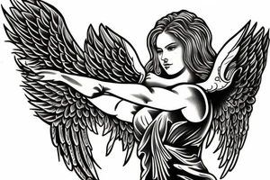 An angel of justice tattoo idea