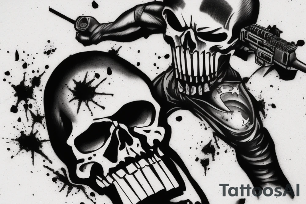 Dark punisher tattoo idea