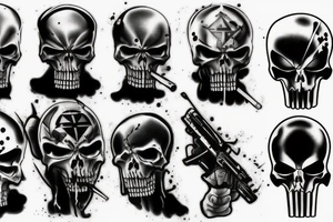 Dark punisher tattoo idea