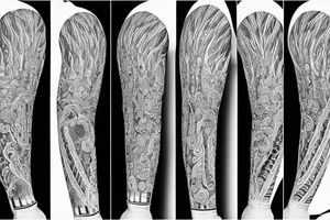 Maze sleeve psychedelic style telling a story of life events tattoo idea
