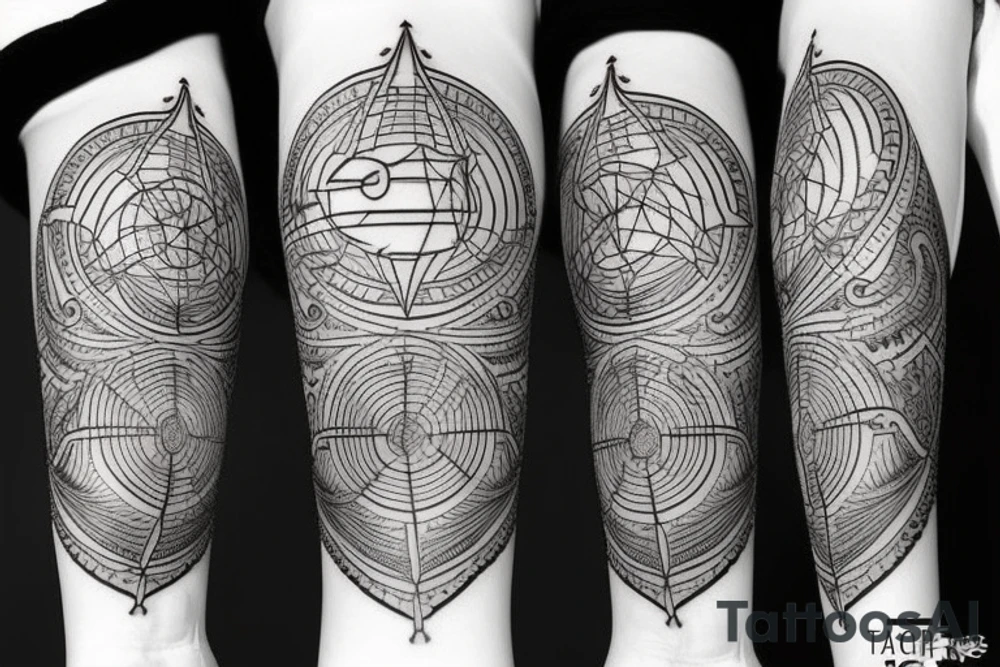 modern tattoo, that symbols libra, air, spirit, nature and spiritual tattoo idea