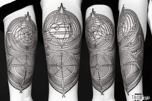modern tattoo, that symbols libra, air, spirit, nature and spiritual tattoo idea