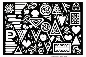 to contain the phrase A->B, about a love tattoo idea