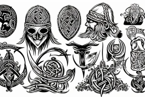 Viking symbols tattoo idea