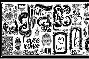 to contain the phrase A->B, about a love tattoo idea
