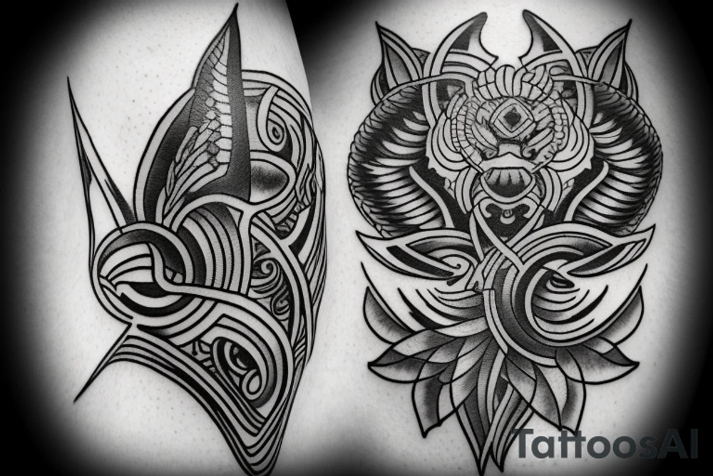modern tattoo, that symbols libra, air, spirit, nature and spiritual tattoo idea