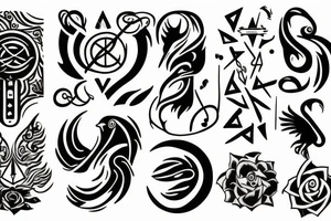 modern tattoo, that symbols libra, air, spirit, nature and spiritual tattoo idea