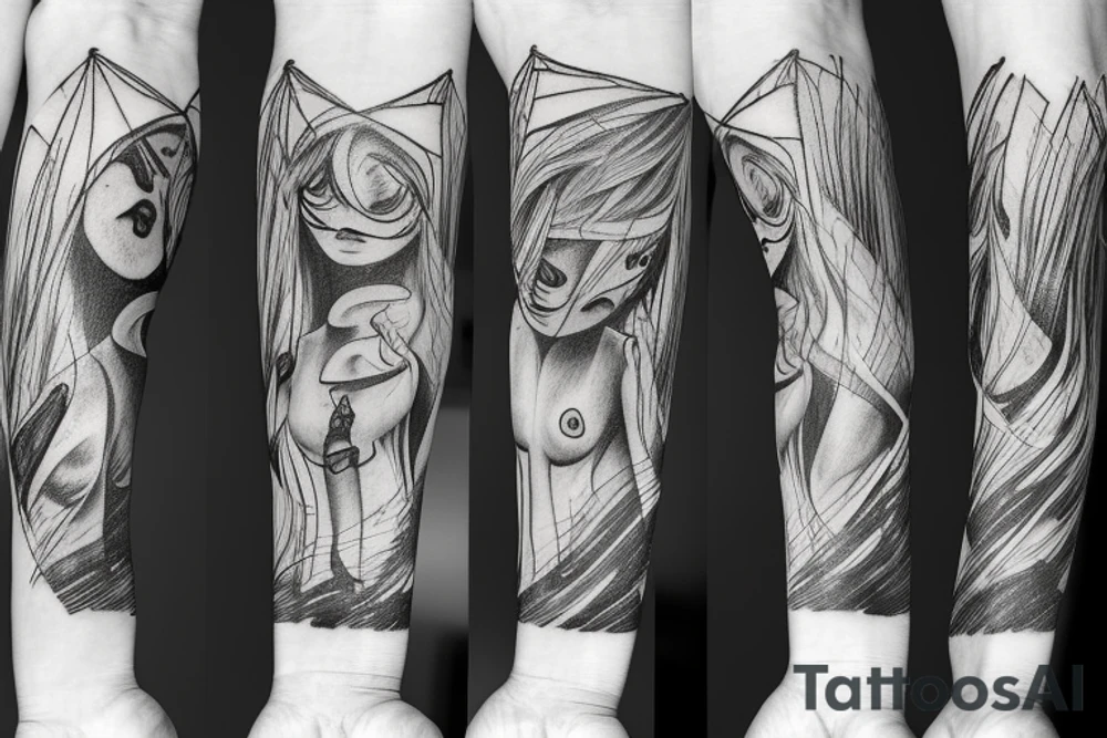 tattoo depression lighting connection nature forearm man tattoo idea