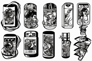 Airplane cigarettes wine phone calls tattoo idea
