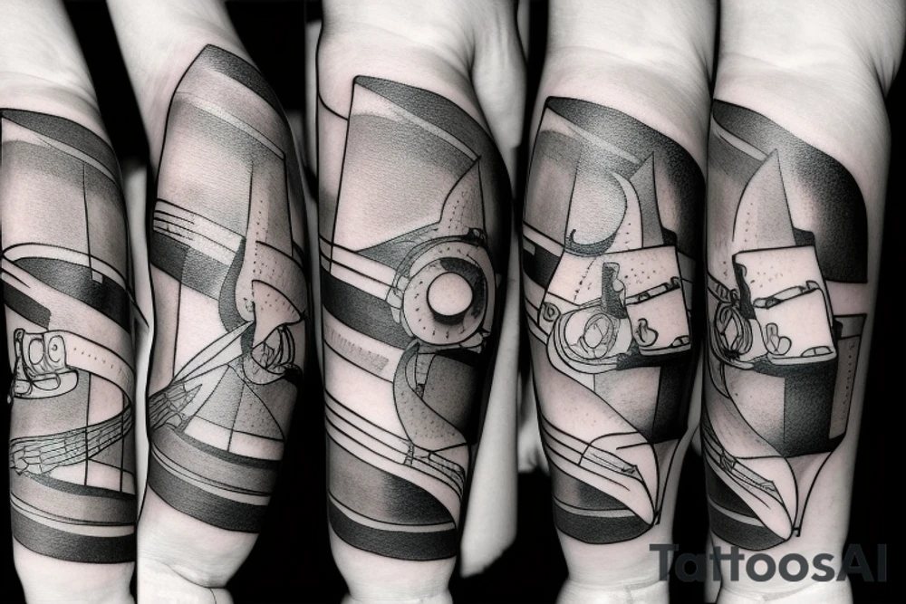 Airplane cigarettes wine phone calls tattoo idea