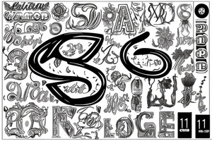 11:11 with the letters P and N tattoo idea