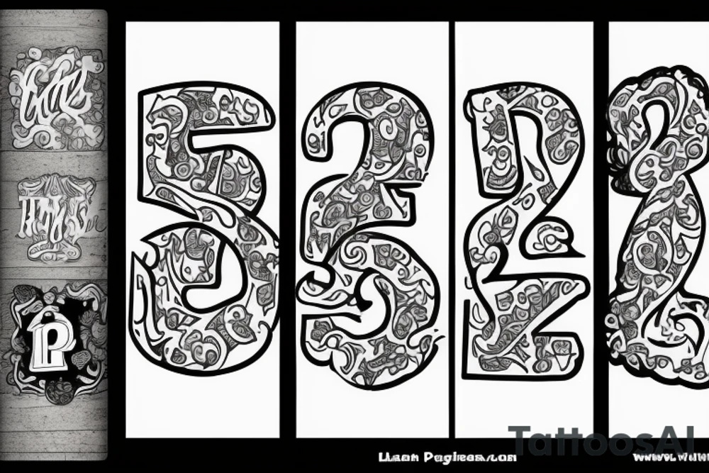 11:11 with the letters P and N tattoo idea