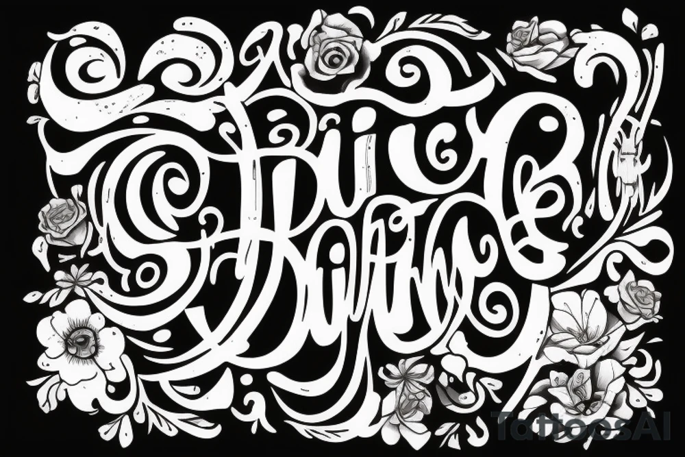 Lettering Dominic & Luisa tattoo idea