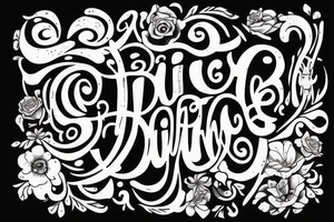 Lettering Dominic & Luisa tattoo idea