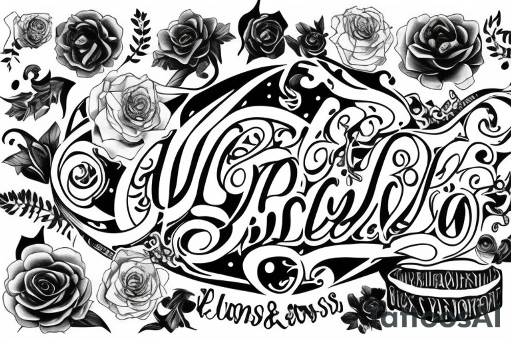 Lettering Dominic & Luisa tattoo idea