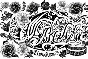 Lettering Dominic & Luisa tattoo idea