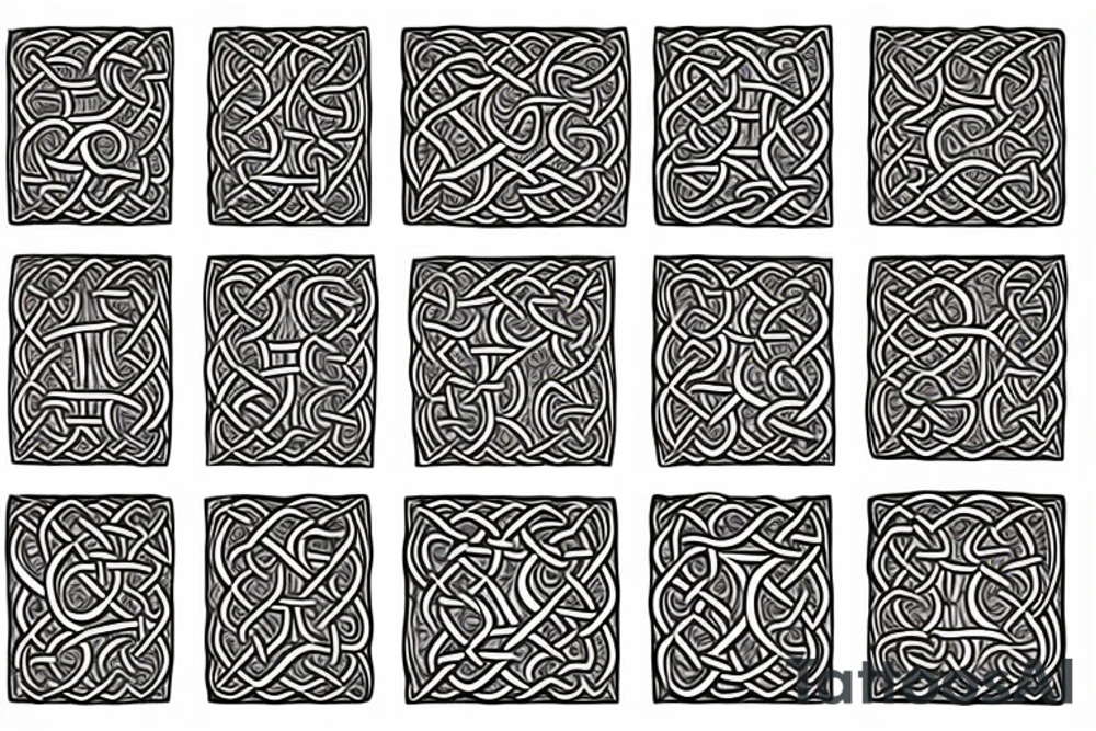 celtic snake pattern tattoo idea