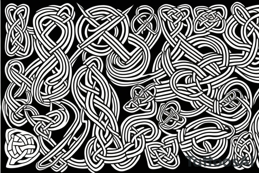 celtic snake pattern tattoo idea