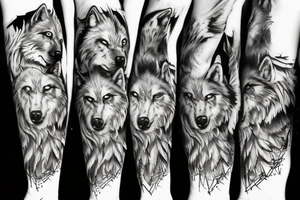 Wolfkopf. Der Wolfkopf ist auf einer Seite ultra Realistisch und auf der anderen Seite sketchy tattoo idea