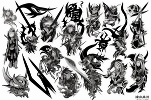 Demon slayer tattoo idea