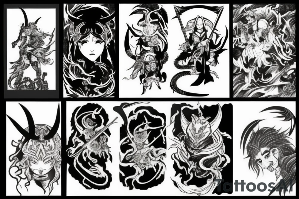 Demon slayer tattoo idea