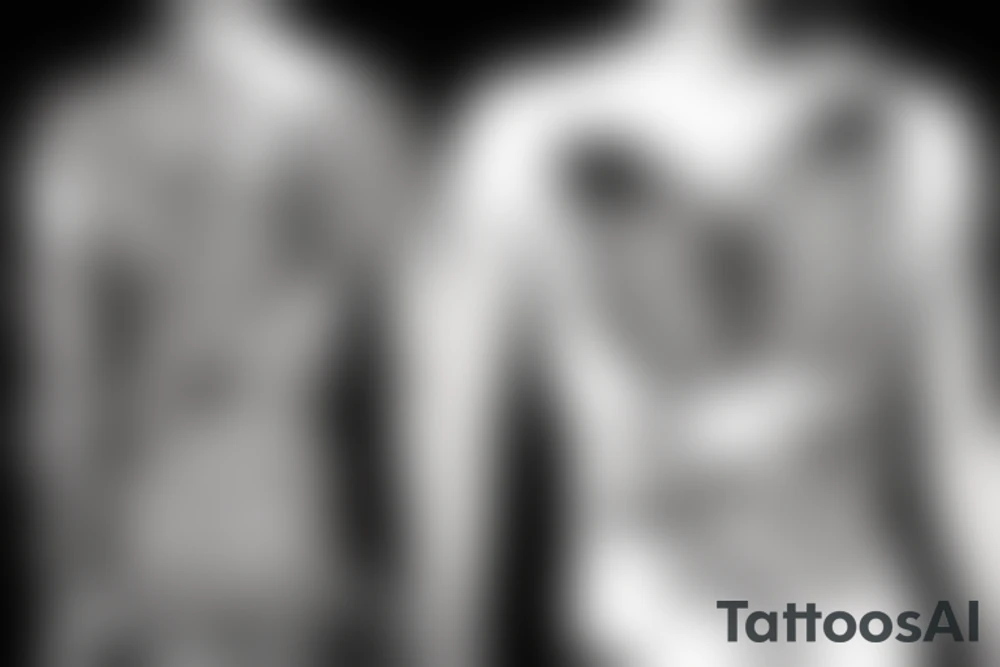 Abstract butterfly with japanese tattoo idea