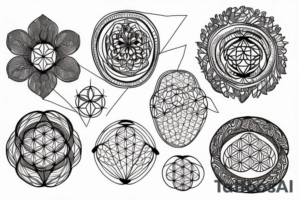 the flower of life under the skin tattoo idea
