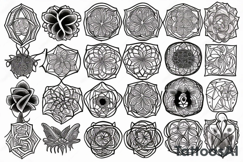 the flower of life under the skin tattoo idea
