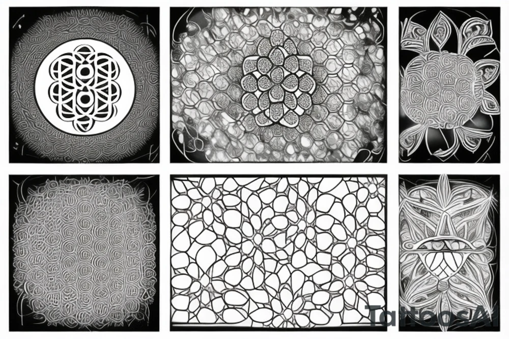 the flower of life breaking through the skin from the inside tattoo idea