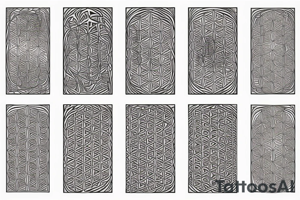 the flower of life breaking through the skin from the inside tattoo idea