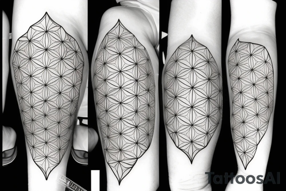 the flower of life breaking through the skin from the inside tattoo idea
