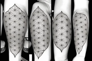 the flower of life breaking through the skin from the inside tattoo idea