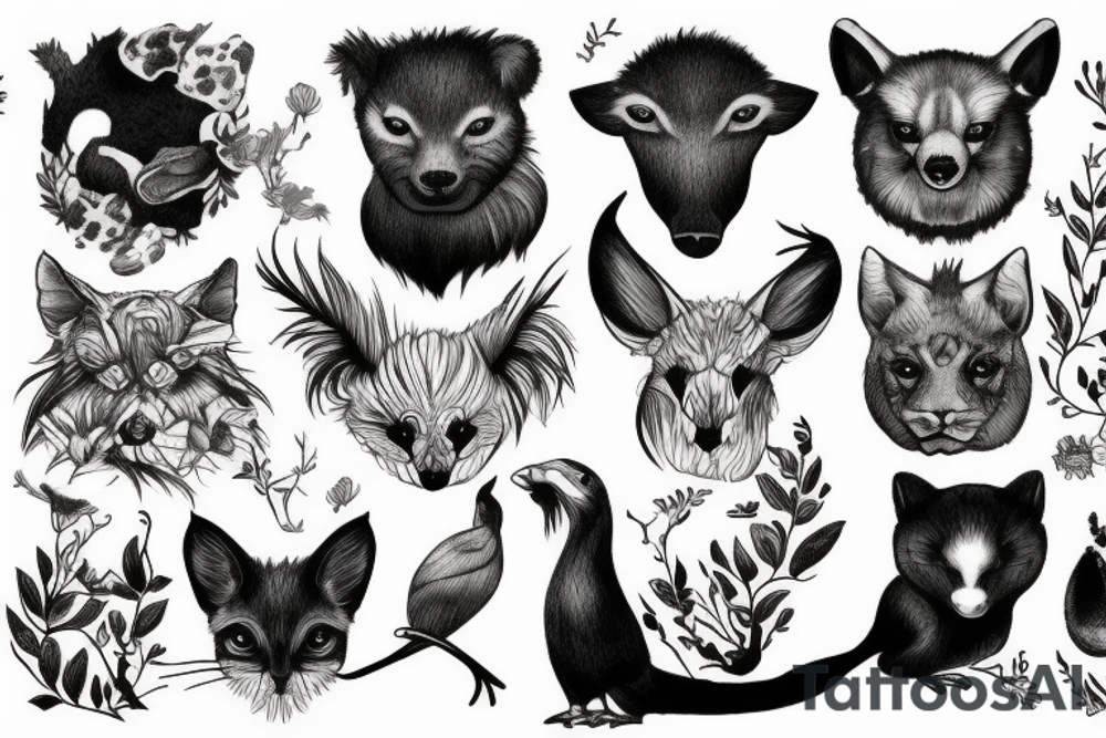 Nature animals tattoo idea
