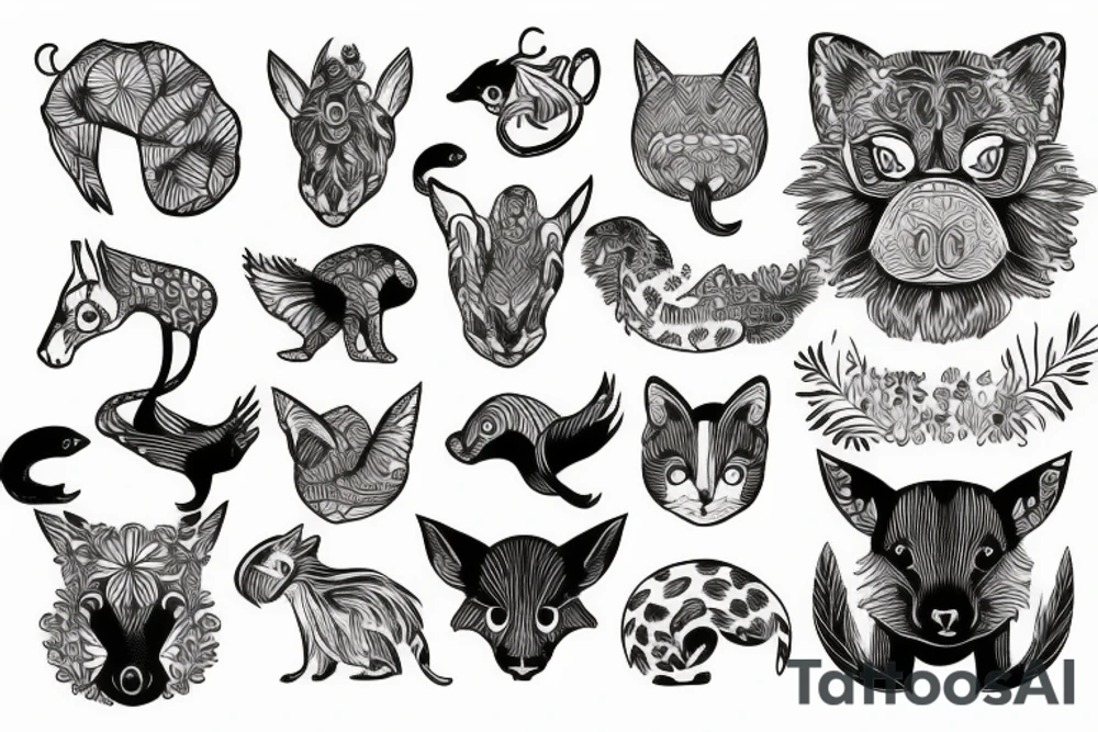 Nature animals tattoo idea