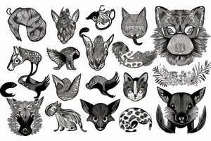 Nature animals tattoo idea